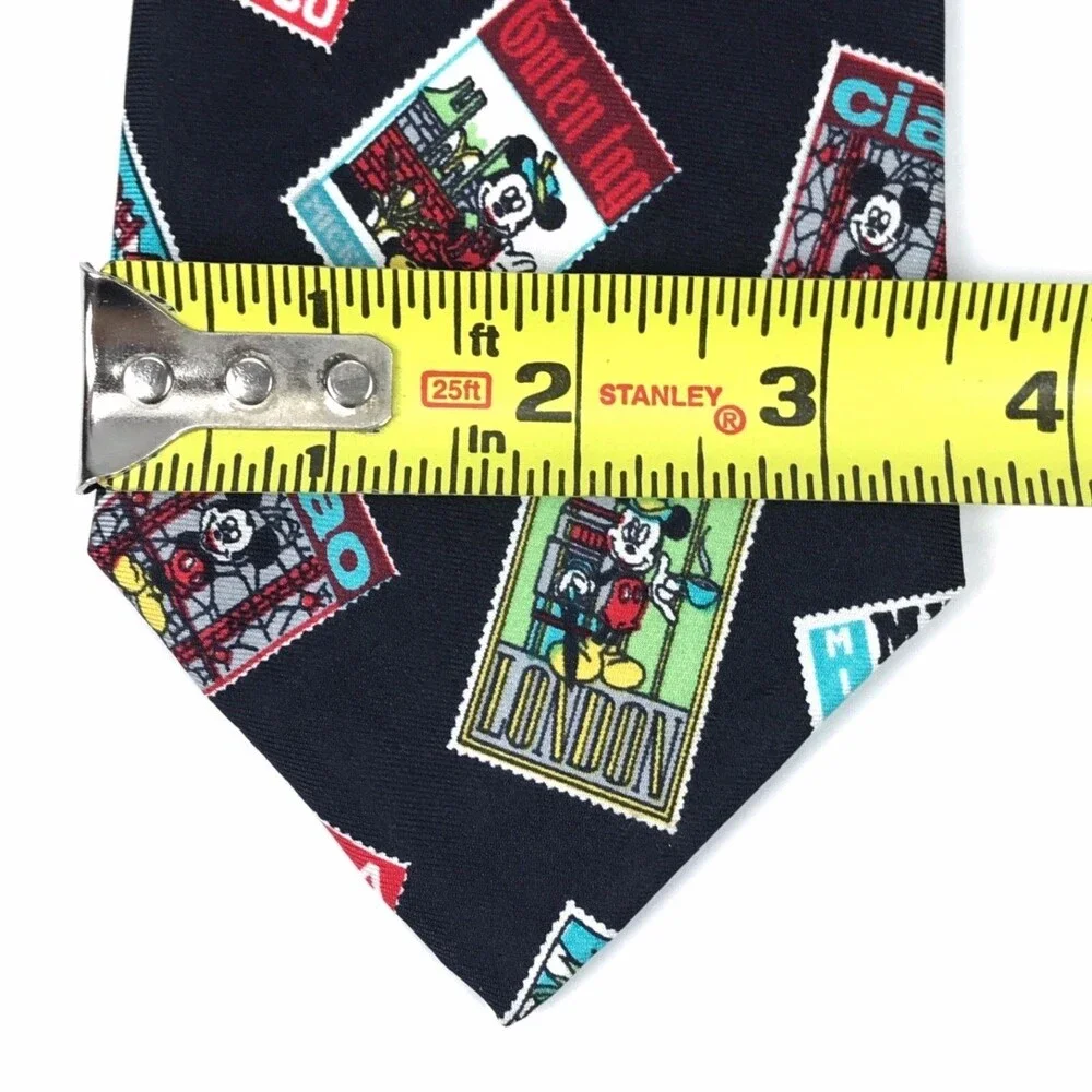 Balancine The Tie Works Disney Mickey Mouse Stamps 100% Silk Tie Novelty Necktie